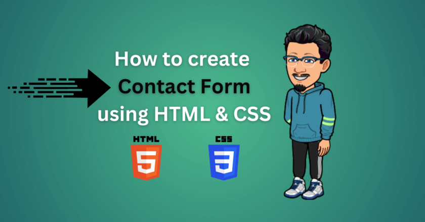 how to create contact form using html and css