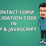 contact form validation code on php and javascript