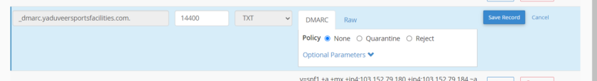 enable the gsuite DMARC record