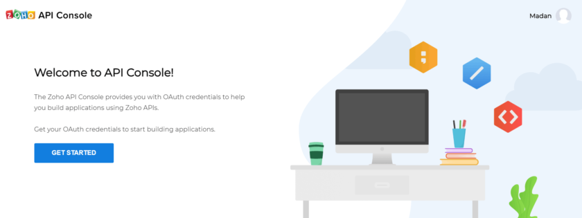 zoho API console