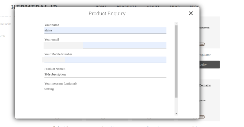 sending and testing live wordpress contact form 7
